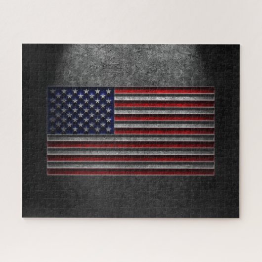 American Flag Stone Texture Puzzle (Horizontal)