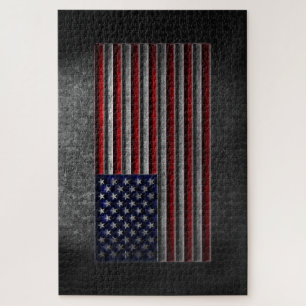 American Flag Stone Texture Puzzle