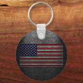 American Flag Stone Texture Schlüsselanhänger (Vorderseite)