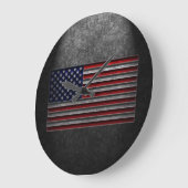 American Flag Stone Texture Uhren (Winkel)