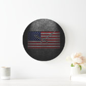 American Flag Stone Texture Uhren (Zuhause)