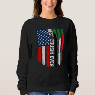 American Flag & Sudan Flag Bester Cousin je Famili Sweatshirt