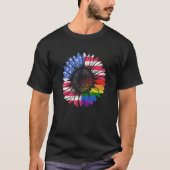 American Flag Sunflower T-Shirt (Vorderseite)
