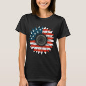 American Flag Sunflower T-Shirt (Vorderseite)