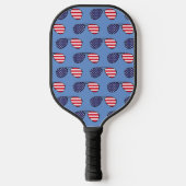 American Flag Sunglasses Pickleball Schläger (Vorderseite)