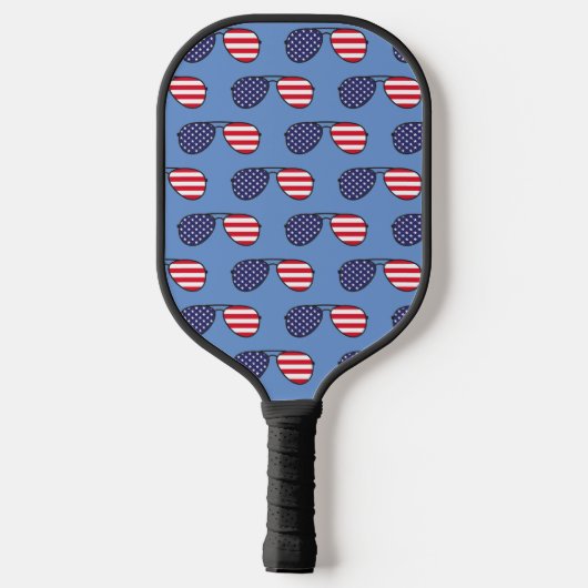 American Flag Sunglasses Pickleball Schläger (Rückseite)