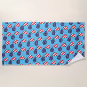 American Flag Sunglasses Strandtuch (Vorderseite)