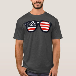 American Flag Sunglasses T-Shirt