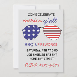 American Flag Sungrace Happy 4. Juli Einladung