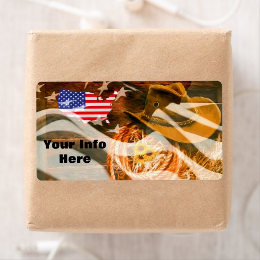 American Flag Sunray Cowboy Hat Lasso (Insitu)