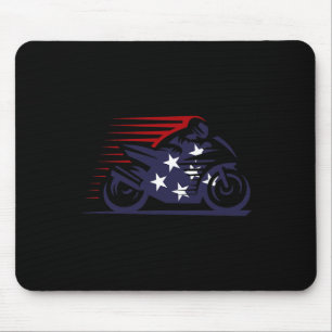 American Flag Super Bike Moto Gp Unabhängigkeitsta Mousepad