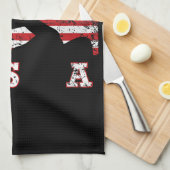 American Flag Swimming USA Gift Swim Team Premium Geschirrtuch (Viertel Falte)