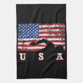American Flag Swimming USA Gift Swim Team Premium Geschirrtuch (Vertikal)