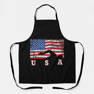 American Flag Swimming USA Gift Swim Team Premium Schürze