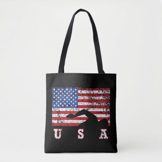 American Flag Swimming USA Gift Swim Team Premium Tasche (Vorderseite)