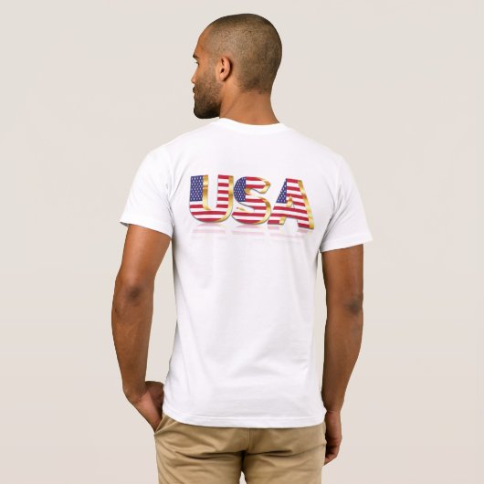 American Flag T - Shirt USA (Schwarz voll)