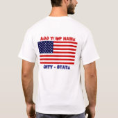 American Flag T - Shirt vom 4. Juli (Rückseite)