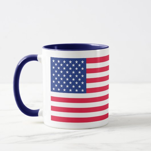 American Flag Tasse mit blauem Griff (Links)