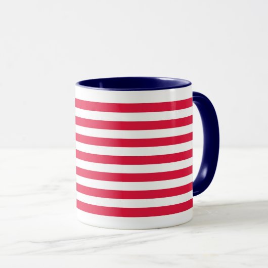 American Flag Tasse mit blauem Griff (VorderseiteRechts)