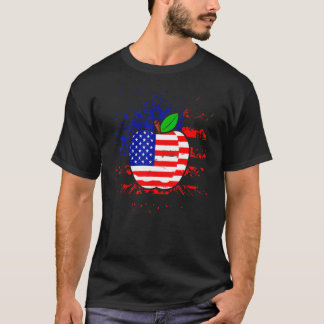 American Flag Teacher 4. Juli für Lehrer Stu T-Shirt