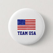 American Flag TEAM USA Olympics Red White Blue Button (Vorderseite)
