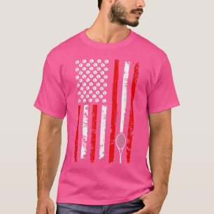 American Flag Tennis erschüttert Patriotic 4. T-Shirt