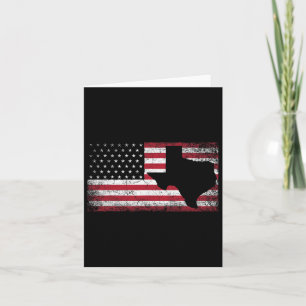 American Flag Texas 4. Juli Vintage Geschenke Männ Karte
