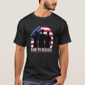 American Flag Thank You Brothers Patriotic Veteran T-Shirt (Vorderseite)