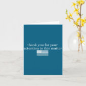American Flag Thank You For Your Attention To This Karte (Gelbe Blume)