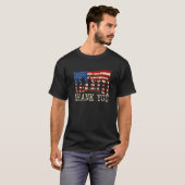 American Flag Thank you Veterans Proud Veteran T-Shirt (Vorne ganz)