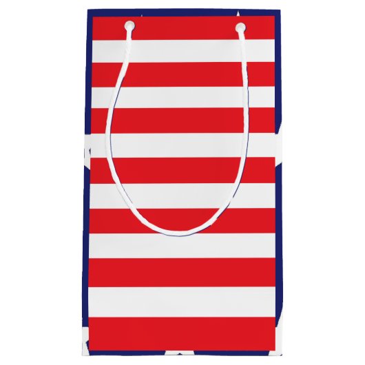 American Flag Theme Geschenktasche Red White und B Kleine Geschenktüte (Vorderseite)