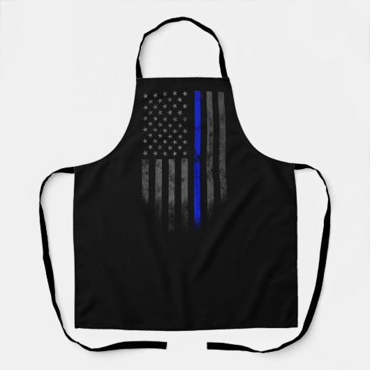 American Flag Thin Blue Line Schürze (Vorderseite)