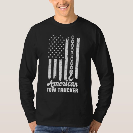 American Flag Tow Trucker T-Shirt (Vorderseite)