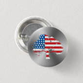 American Flag Tree Button (Vorne & Hinten)