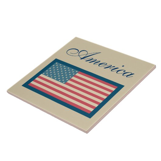American Flag Trivet Tile Fliese (Seite)