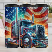 American Flag Truck Chrome Energy Thermosbecher