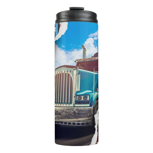 American Flag Trucker Thermosbecher (Vorderseite)