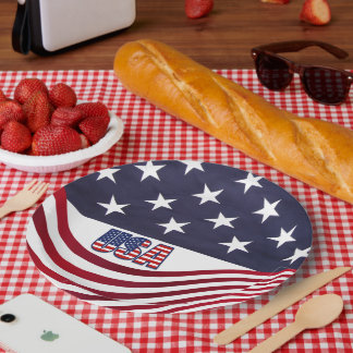American Flag U.S.A. 4. Juli Unabhängigkeitstag Pappteller