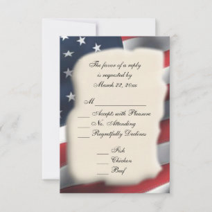 American Flag UAWG RSVP Karte