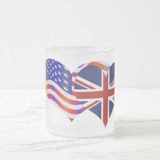 American Flag Union Jack Liebe Stars Streifen Herz Mattglastasse