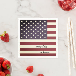 American Flag & United Staaten Party/sport fan USA Serviette