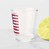 American Flag & United Staaten - USA Party /sports Schnapsglas (Rechts)