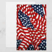 American Flag Unity & Liebe_ Briefpapier (Vorne/Hinten)