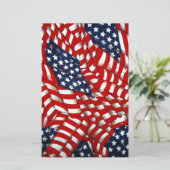 American Flag Unity & Liebe_ Briefpapier (Stehend Vorderseite)