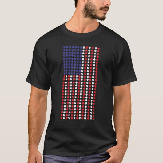 American Flag UPatriot Tennis Ball Cool Sports T-Shirt (Vorderseite)