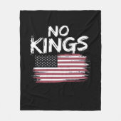 American Flag Upside Down Distress No Kings Long F Fleecedecke (Vorderseite)