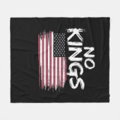 American Flag Upside Down Distress No Kings Long F Fleecedecke (Vorderseite (Horizontal))