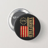 American Flag USA 1776 American Tarrifs Button (Vorne & Hinten)