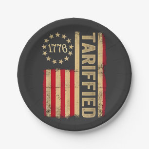 American Flag USA 1776 American Tarrifs Pappteller