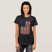 American Flag USA Airplane Jet Fighter Patriot 4th T-Shirt (Vorne ganz)